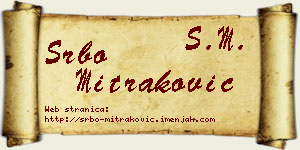 Srbo Mitraković vizit kartica